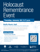 Holocaust Remembrance Event Flyer 2025