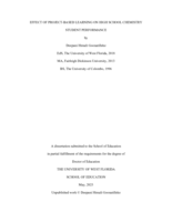 Effect of Project-Based Learning on High School Chemistry Performance