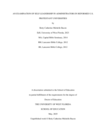 An Examination of Self-Leadership Administrators in Reformed U.S. Protestant Universities
