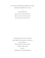 A Case Study on Brentwood Elementary School: A Historical Perspective (1877-2010)