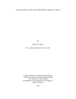 Seagrass Structure and Invertebrate Habitat Choice