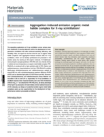 Aggregation-induced emission organic metal halide complex for X-ray scintillation