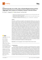 Optimizing the Use of Fly Ash as Partial Replacement of Fine Aggregate and Cement in Portland Cement Concrete Mixes