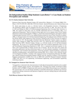 Do Independent Studies Help Students Learn Better?: A Case Study on Student Perception and Attitude