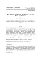 The Stirling Numbers of the Second Kind and Their Applications