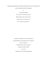 Exploring Beginner Teachers' Perceptions of the Teacher Keys Effectiveness System in Georgia