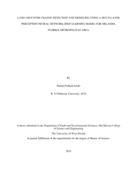 Land Use/Cover Change Detection And Modeling Using A Multi-Layer Perception Neural Network Deep Learning Model For Orlando, Florida Metropolitan Area