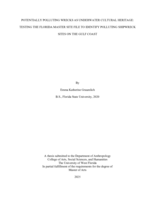 Potentially Polluting Wrecks as Underwater Cultural Heritage: Testing the Florida Master Site File to Identify Polluting Shipwreck Sites On the Gulf Coast
