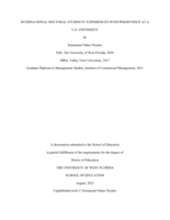 International Doctoral Students’ Experiences with Persistence at a U.S. University