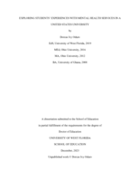 Exploring students' experiences with mental health services in a United States university