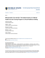 Mental Health First Aid USA: The Implementation of a Mental Health First Aid Training Program in a Rural Healthcare Setting
