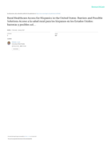 Rural Healthcare Access for Hispanics in the United States: Barriers and Possible Solutions