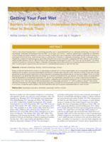 Getting Your Feet Wet: Barriers to Inclusivity in Underwater Archaeology and How to Break Them