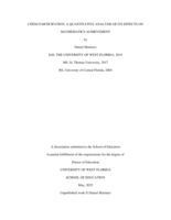 Chess Participation: A Quantitative Analysis of Its Effects on Mathematics Achievement