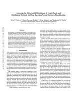 Assessing the Adversarial Robustness of Monte Carlo and Distillation Methods for Deep Bayesian Neural Network Classification