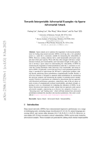 Towards Interpretable Adversarial Examples via&nbsp;Sparse Adversarial Attack