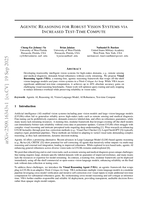 Agentic Reasoning for Robust Vision Systems via Increased Test-Time Compute