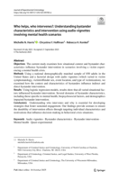 Who helps, who intervenes?: Understanding bystander characteristics and intervention using audio-vignettes involving mental health scenarios