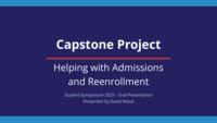 Capstone Project: Helping with Admissions and Reenrollment