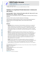 Validation of an app-based portable spirometer in adolescents with asthma