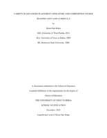 Variety in Advanced Placement Literature and Composition Course Reading Lists and Curricula