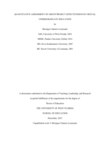 Quantitative Assessment of Group Project Effectiveness in Virtual Undergraduate Education