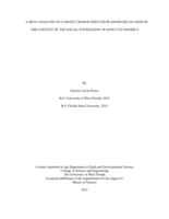 A Meta Analysis of Climate Change Induced Planned Relocation in the Context of the Social Foundation of Donut Economics