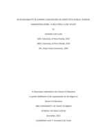 Sustainability Planning Strategies of Effective Public-School Administrators: A Multiple-Case Study