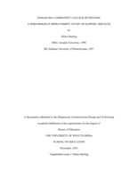 Enhancing Community College Retention: A Performance Improvement Study of Support Services