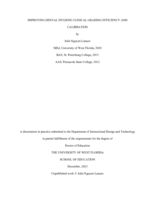 Improving Dental Hygiene Clinical Grading Efficiency and Calibration
