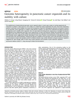 Genomic heterogeneity in pancreatic cancer organoids and its stability with culture