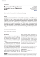 Rural Leaders' Perspectives on Prescribed Burns: A Qualitative Study