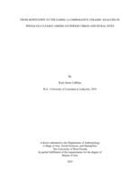 From Downtown to the Farms: A Comparative Ceramic Analysis of Pensacola’s Early American Period Urban and Rural Sites