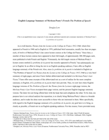 English Language Summary of Merleau-Ponty's French The Problem of Speech