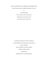 The Languishing Social-Emotional Experiences of First Year College Students During COVID-19