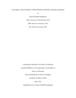 Teachers’ and Students’ Perceptions of Project-Based Learning