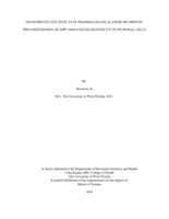 Neuroprotective Effects of Pharmacological Exercise Mimetic Preconditioning on MPP+ -induced Neurotoxicity in Neuronal Cells