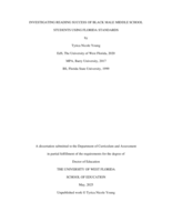 Investigating Reading Success of Black Male Middle School Students Using Florida Standards
