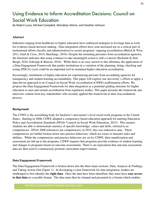 Using Evidence to Inform Accreditation Decisions: Council on Social Work Education