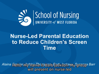 Nurse-Led Parental Education to Reduce Children’s Screen Time