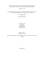 Relations Between Parent Emotion Coaching and Children’s Emotionality: The Importance of Children’s Cognitive and Emotional Self-Regulation