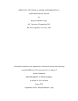 Improving the Use of Academic Assessment Data to Inform Course Design