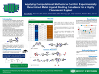 Applying Computational Methods to Confirm Experimentally Determined Metal Ligand Binding Constants for a Highly Fluorescent Ligand