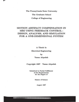 Motion artifact compensation in MRI using feedback control: Design, analysis, and simulation for a one-dimensional system